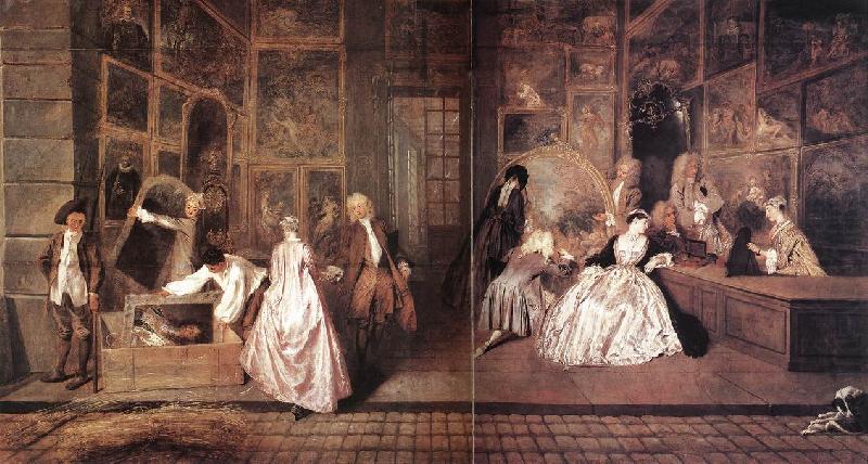 WATTEAU, Antoine L Enseigne de Gersaint china oil painting image